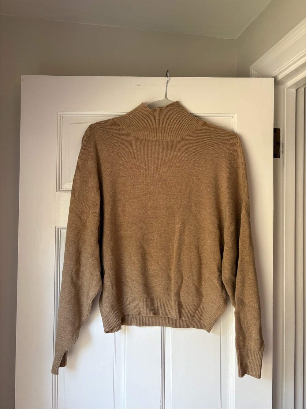 Abercrombie & Fitch Camel Mockneck Sweater
